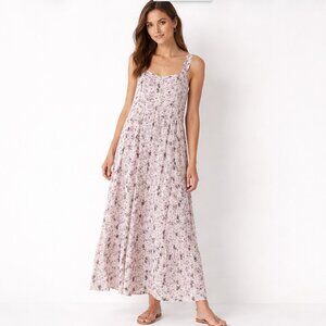 Z Supply x Evereve NWT Floral Maxi Dress Soft Romantic Boho Lightweight Tiered